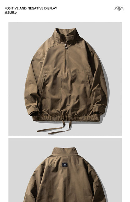 Mountain-Style Vintage Coffee-Brown Workwear Jacket – Casual Cotton Coat (Unisex)