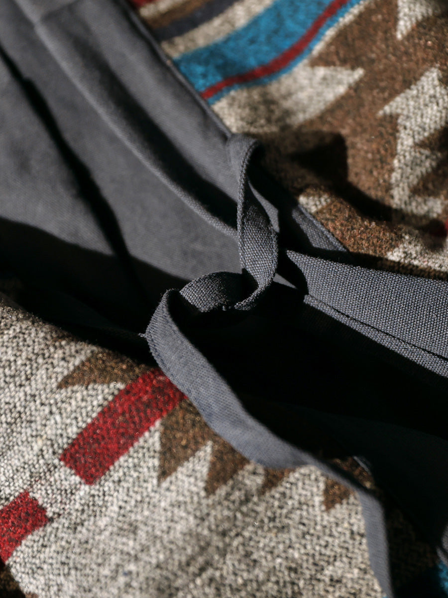 Men's Japanese Retro Reversible Cotton Robe Cardigan