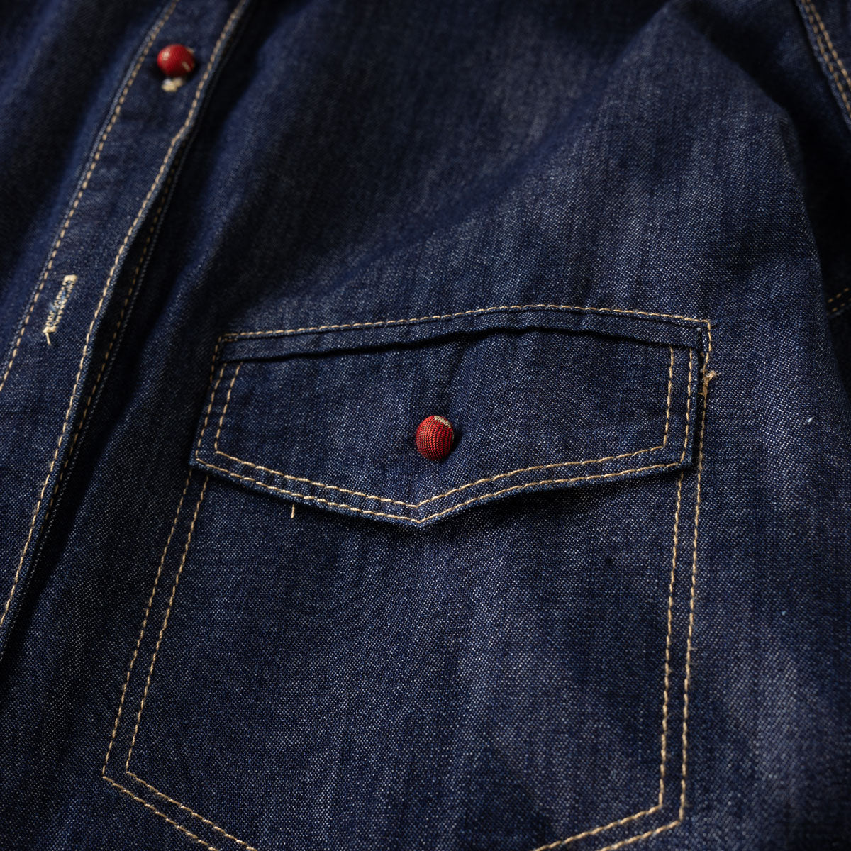 Design Sense Retro Denim Button-Front Shirt – Loose Slimming Long Sleeve for Women