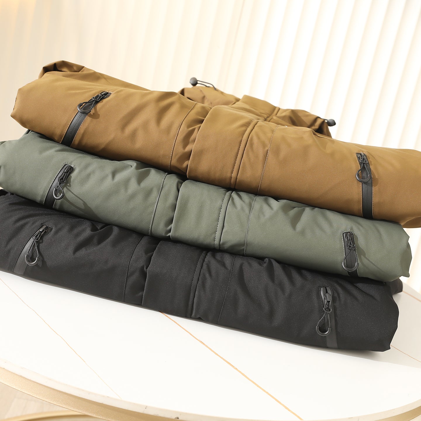 Men's Plus Size Euro-American Style Winter Jacket - Windproof Waterproof Hooded Thickened Cotton Coat