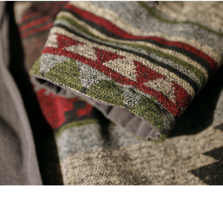 Men's Japanese Retro Reversible Cotton Robe Cardigan