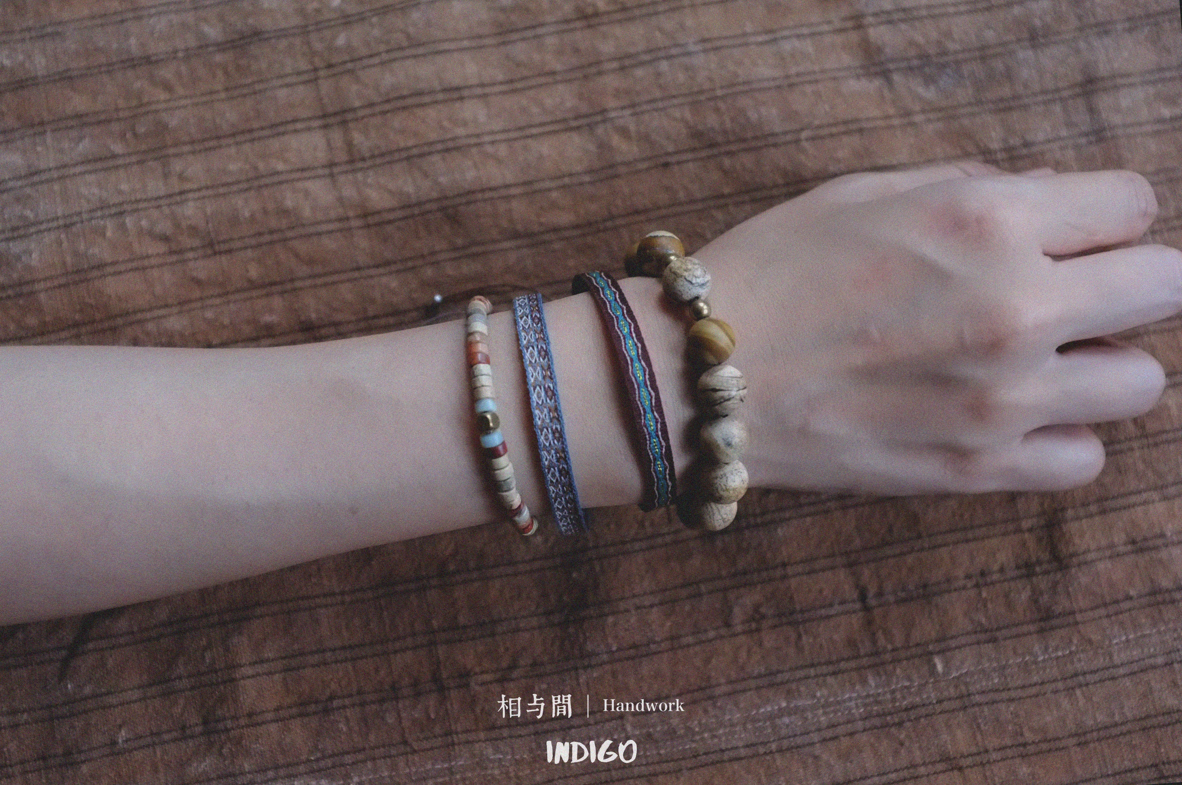 Spanish Guanaban Handmade Woven Bracelet Color-Block Niche Layered Ultra-Thin Couple Bracelet Ethnic Style