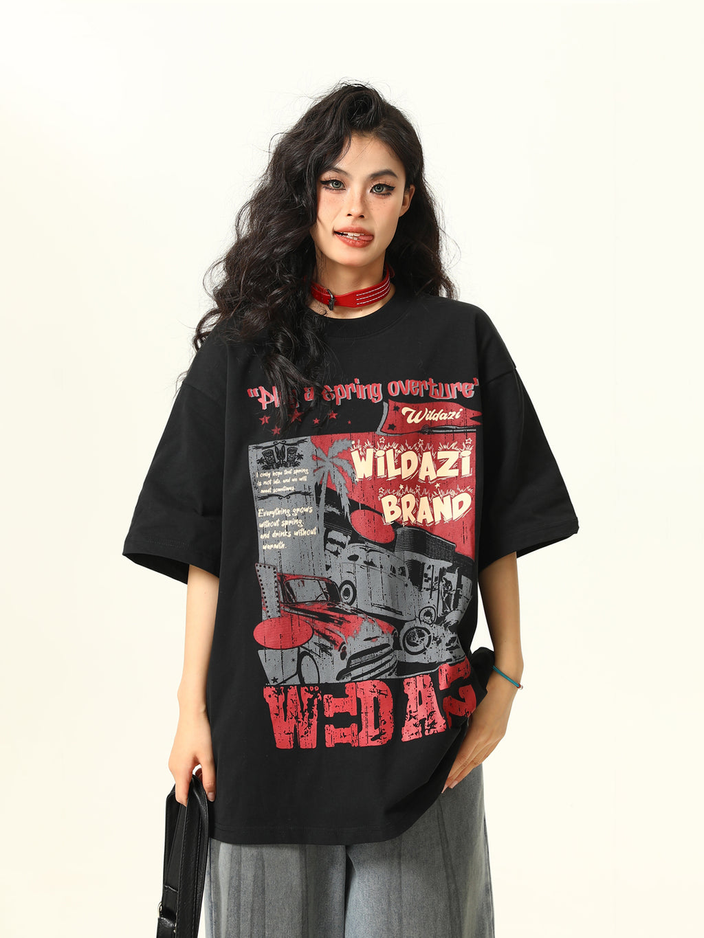 2025 Summer New Original American Retro Short Sleeve T-Shirt Unisex Niche Print Trendy Brand Tee