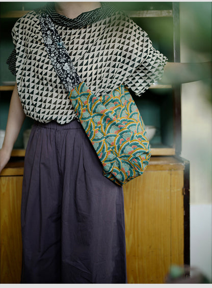 Original Spring Summer New Print Large Capacity Retro Shoulder Bag Fashion Crossbody Lightweight Tote Bag