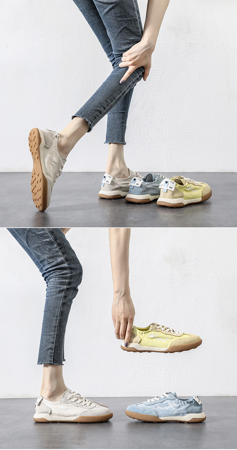 Women's Canvas Forrest Gump Shoes - Soft-Sole Breathable White Casual Sneakers