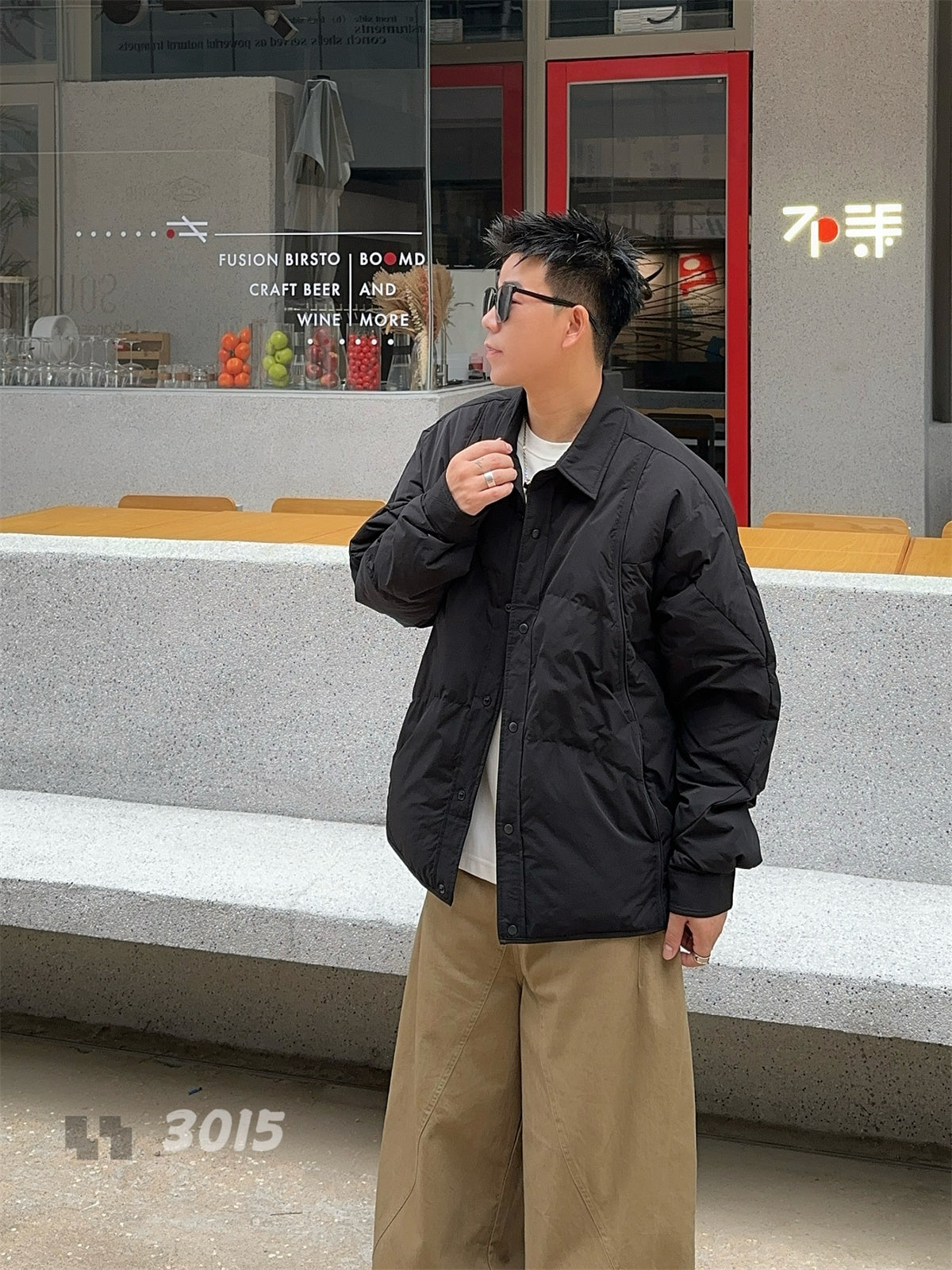 Men's 2025 Japanese Trendy Down Jacket - Solid Color Lapel Lightweight Loose Casual Youth Versatile Coat