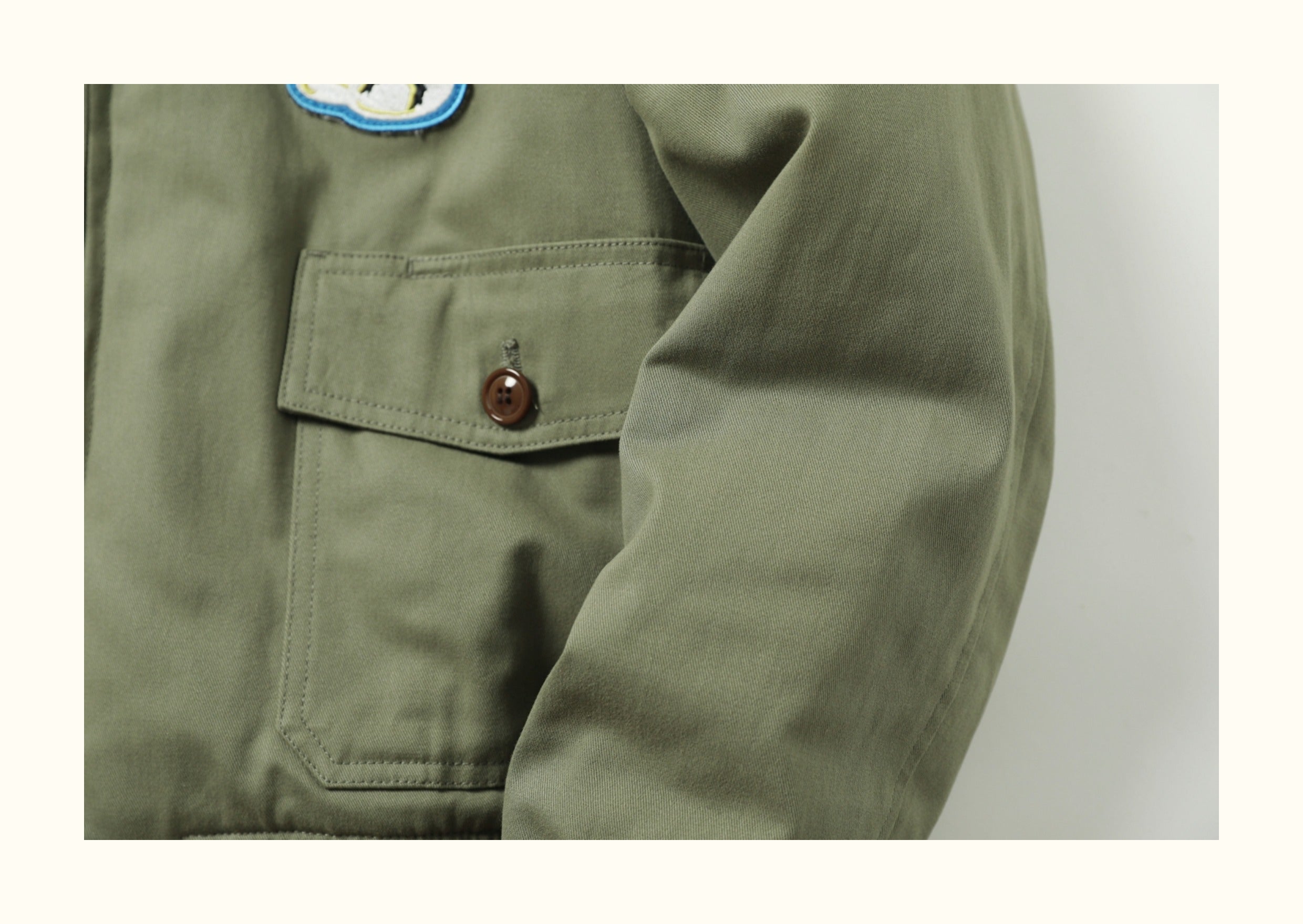 Cotton Shell with Wool-Liner, American-Style Pilot Jacket (Unisex)