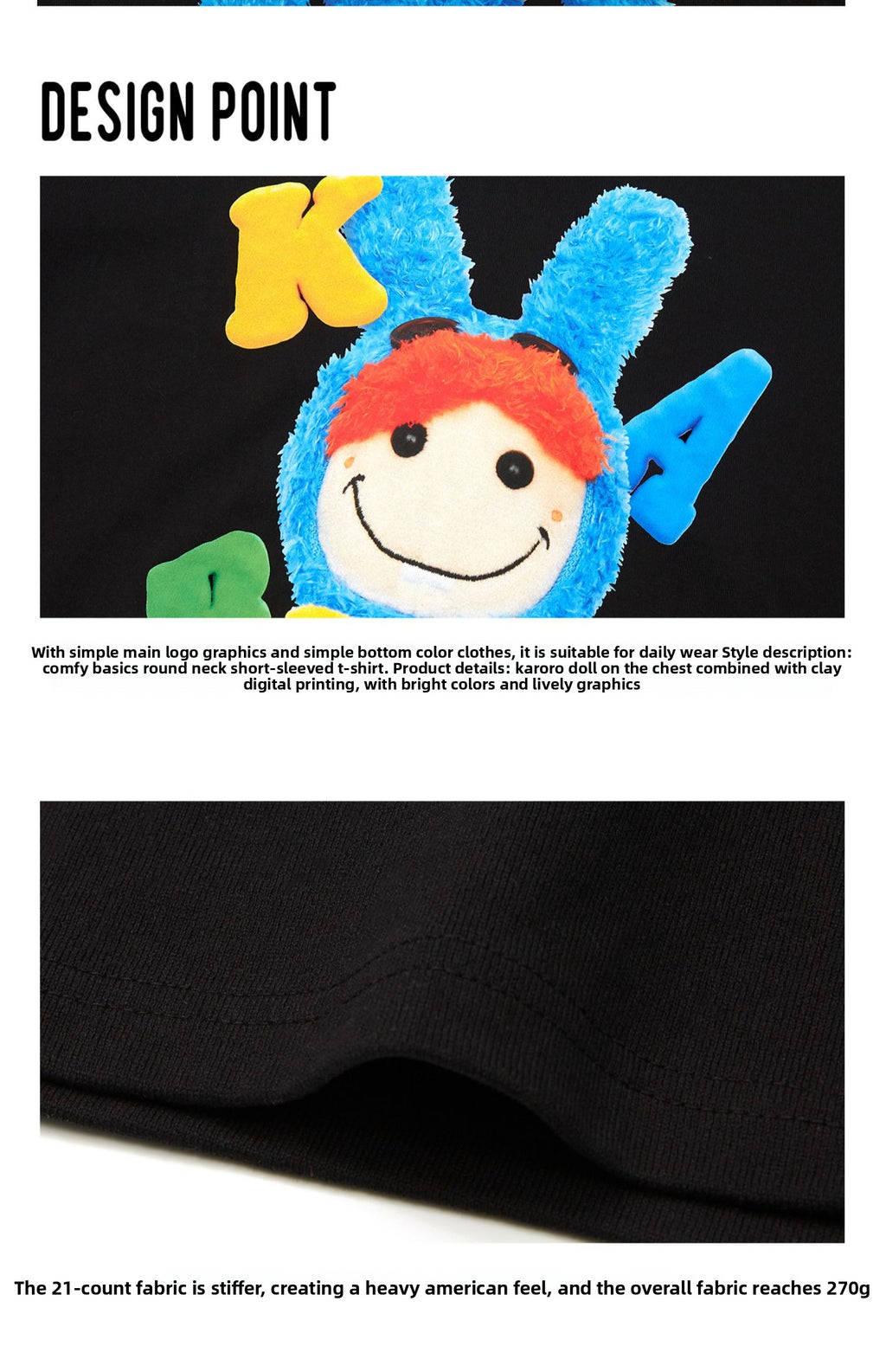 [Spring New] 25SS Karoro Doll Short Sleeve T-Shirt Unisex Top