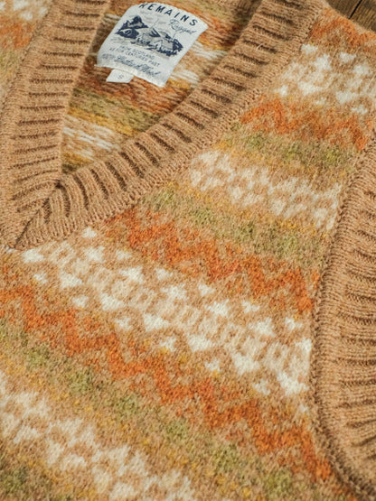 British-Retro Fair Isle Wool Vest – Idle Style Jacquard (Unisex)