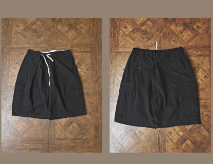 Vintage Oversized Cargo Shorts Balloon Pants A-Line Vintage Five-Point Shorts Trendy All-Cotton Japanese Style