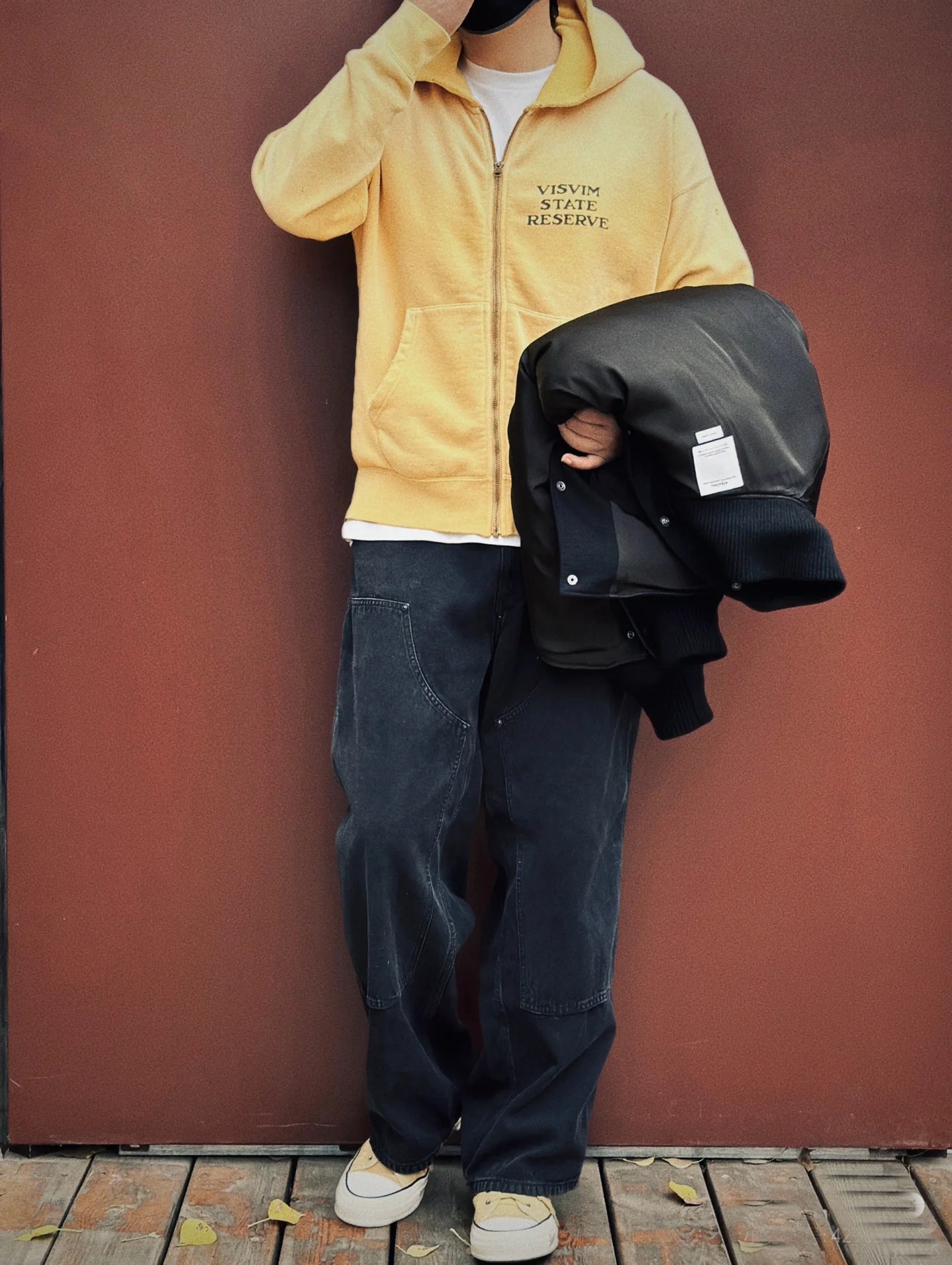 Japanese Trend All-Cotton Washed Vintage Distressed Zipper Hoodie