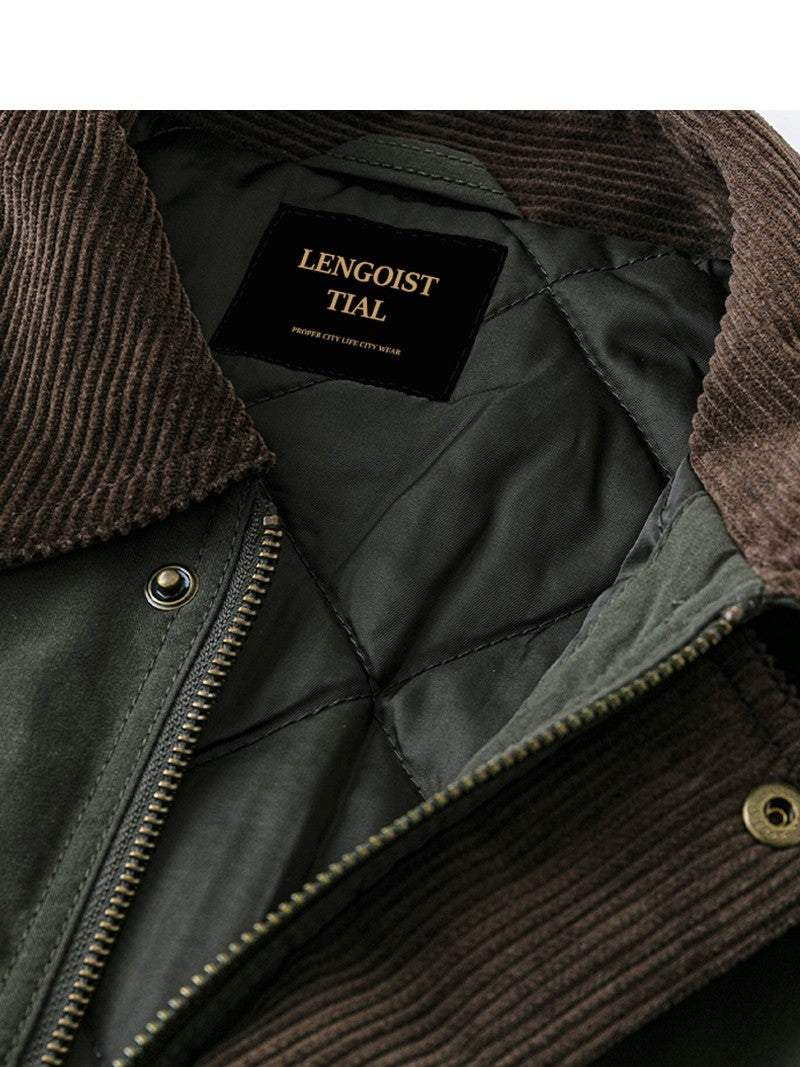 Outdoor Retro Hunting Corduroy Jacket - Water-Repellent Multi-Pocket Coat (Unisex)