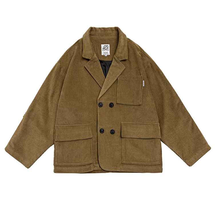 Hold Color American City Boy Corduroy Suit - Multi-Pocket Blazer (Unisex)