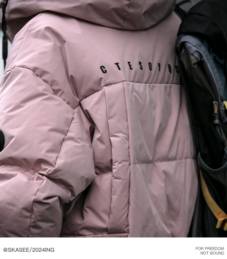 Cleanfit Deconstructed Patchwork Design Down Jacket for Men Winter Couples Outdoor Windproof Workwear 90 White Duck Down Coat