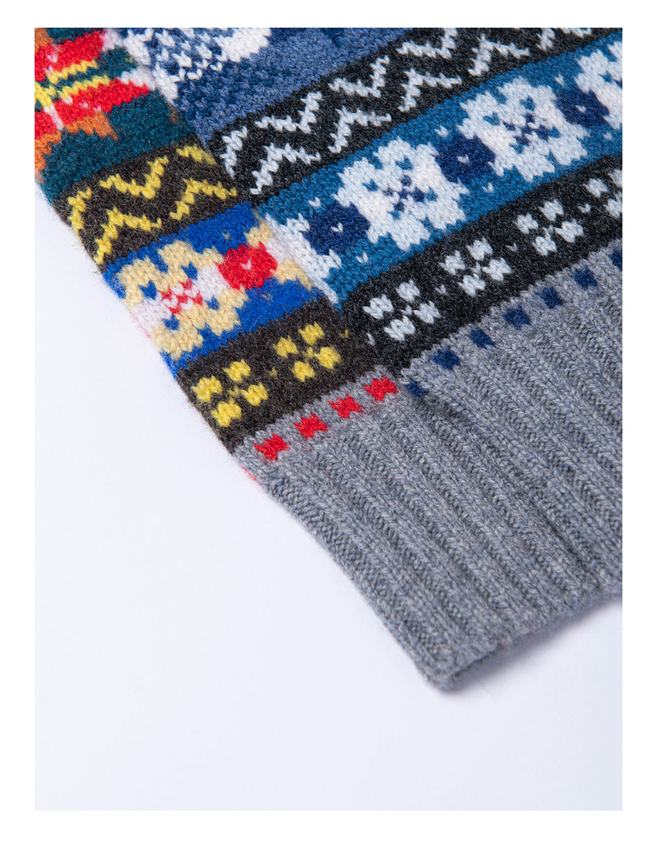 Fair Isle Merino Wool Crew Neck Sweater – Vintage British Retro (Unisex)