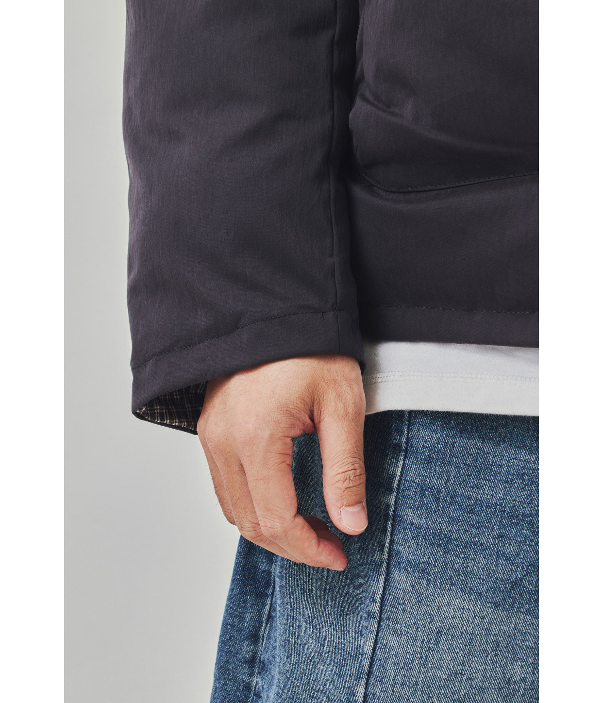 Reversible Plaid Cotton Jacket - Thick Double-Sided Multi-Pocket Coat (Men)