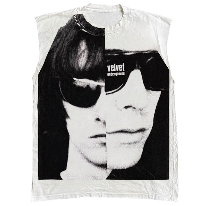 THE VELVET UNDERGROUND Rock Band Vintage Heavyweight Short Sleeve T-Shirt