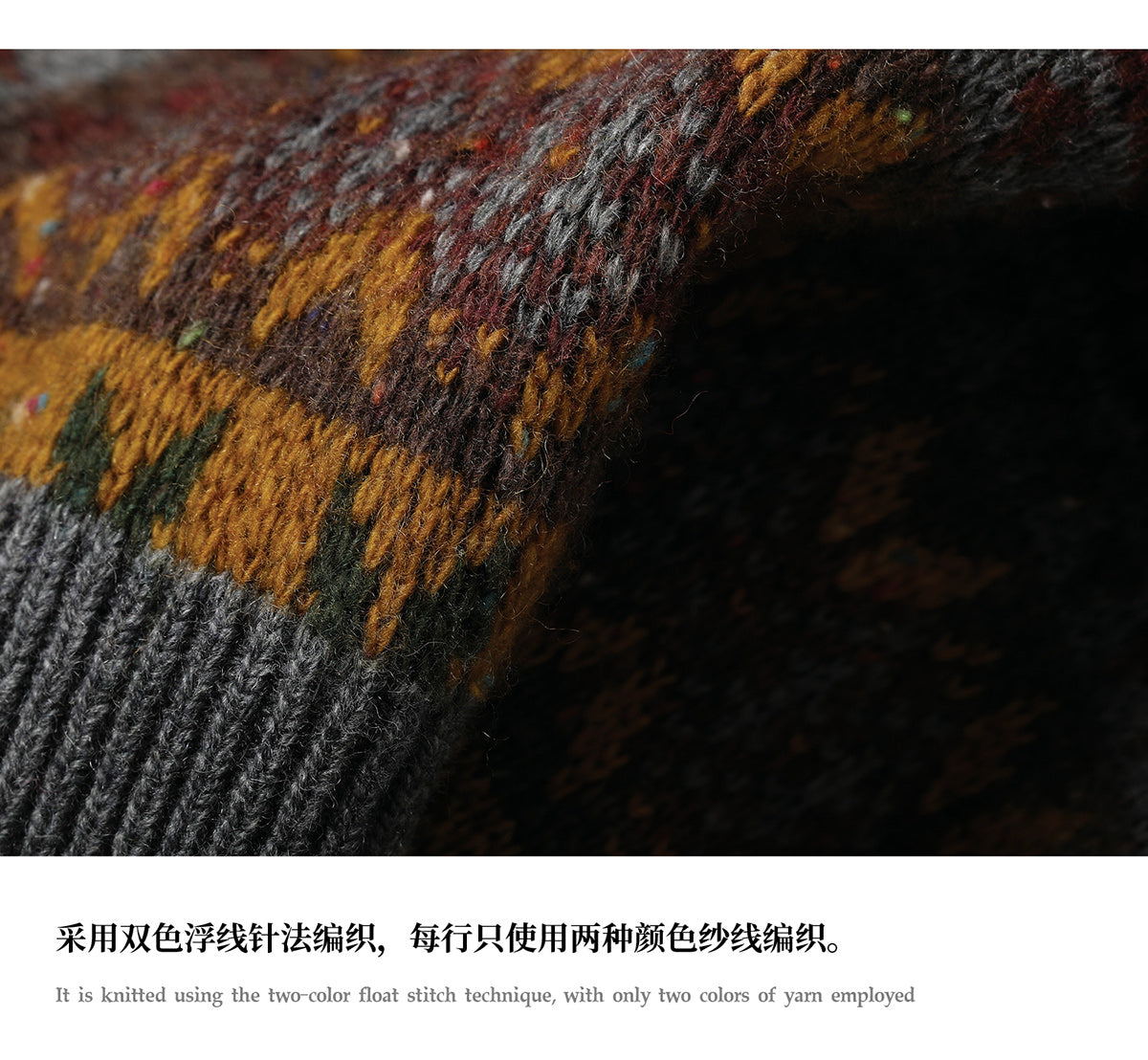 Vintage Fair Isle Wool-Blend Crewneck Sweater – British Heritage Style (Unisex)