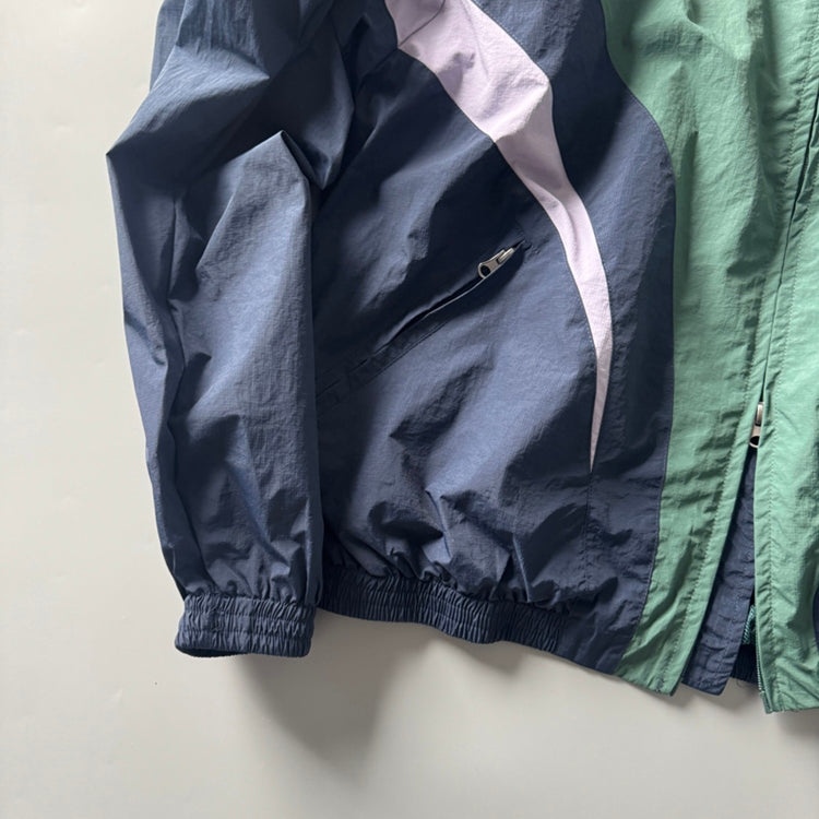 80s Retro Color-Block Mountain Jacket - Stand Collar Outdoor Coat