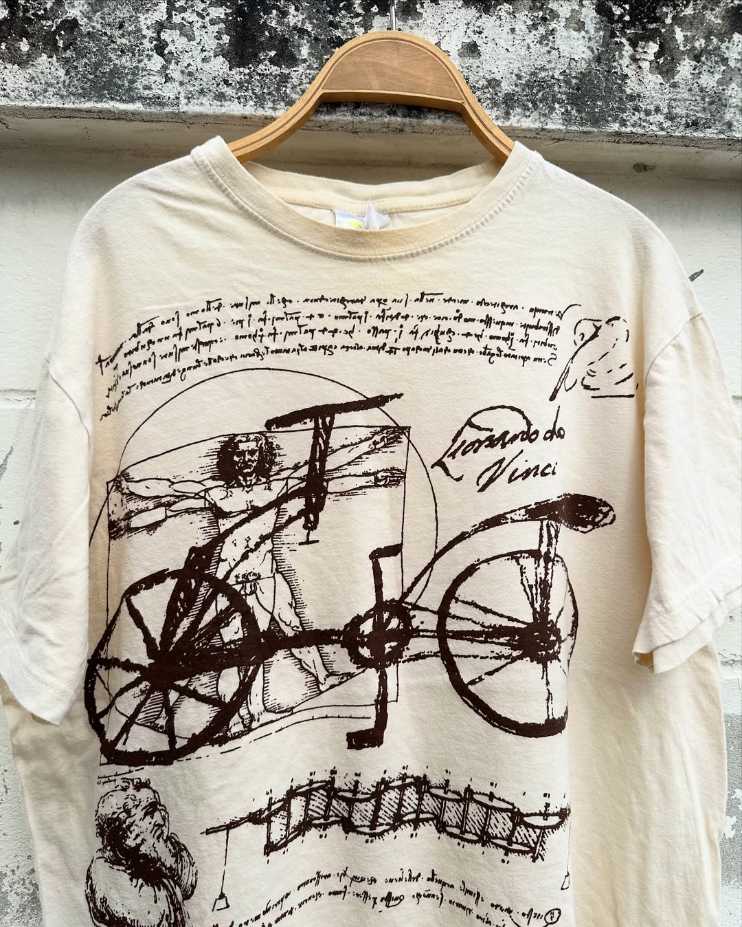 Autismss Treasure House Recommended Goods! Bicycle Line Drawing Apricot Couple Outfit Youth Student Short Sleeve T-Shirt