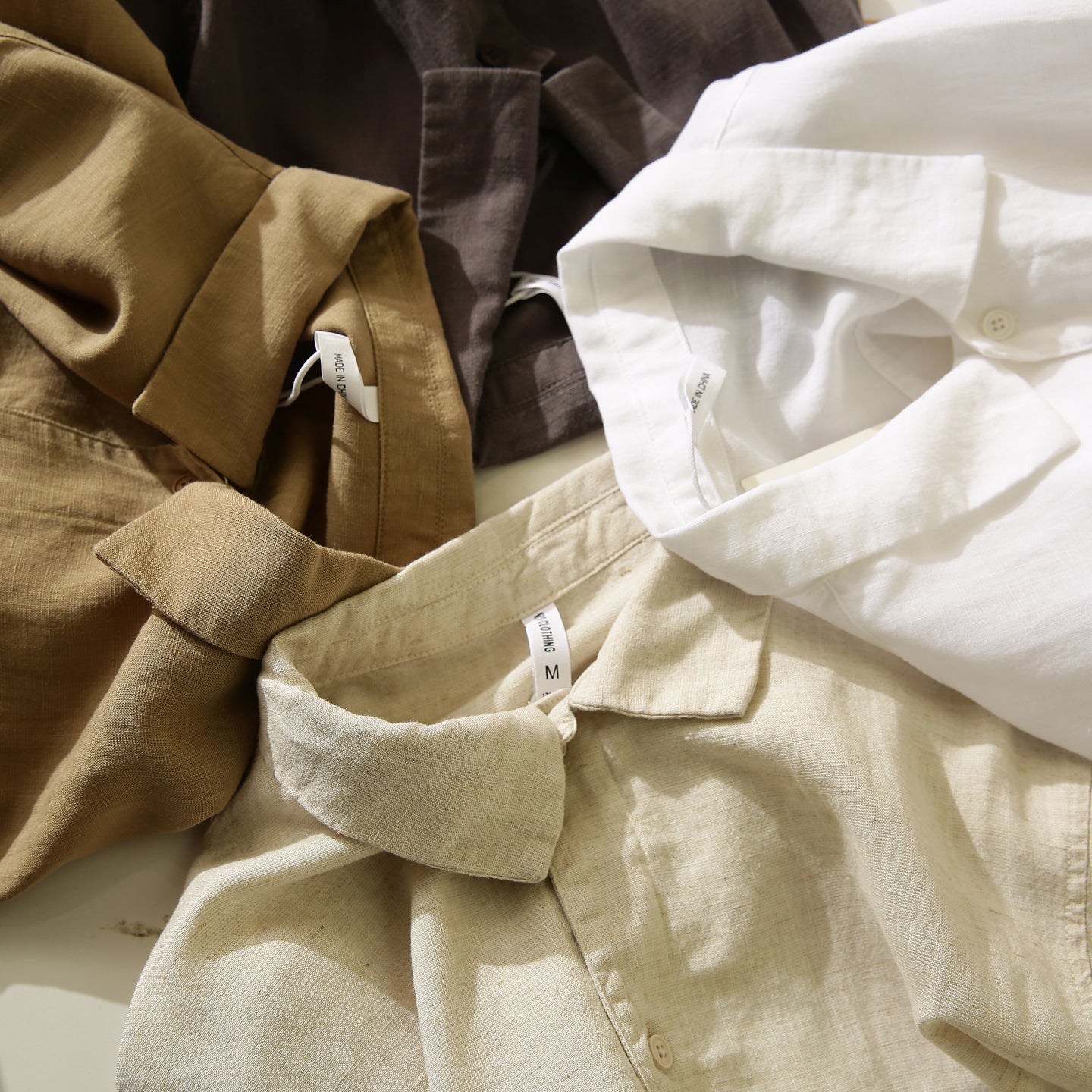 Cool Antibacterial Linen/Lyocell Men's Summer Turn-down Collar Loose Casual Short Sleeve Shirt Top