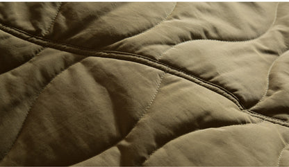 Stand Collar Cotton Padded Jacket - Large Pocket Thick Winter Coat (Men)