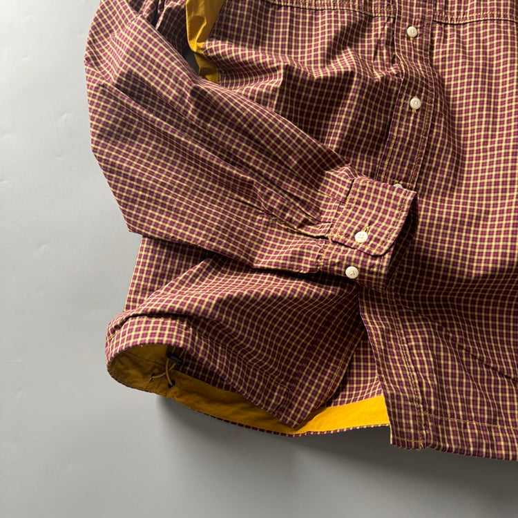 Mountain Style Camping Outdoor Jacket Spring Summer New Hooded Plaid Loose Casual Yarn-Dyed Men's Coat Top