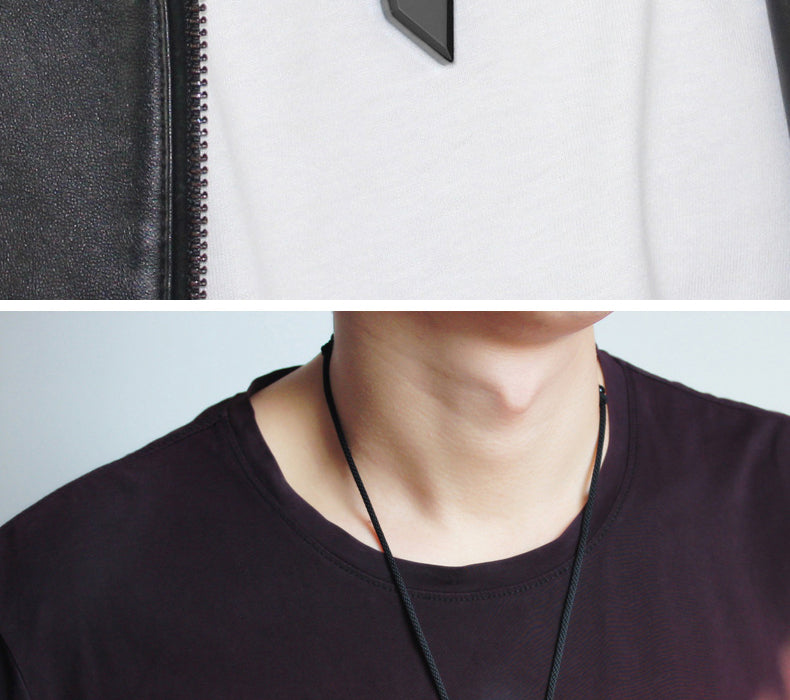 Klein Blue Men's Necklace Light Luxury Niche High-end Sense Cool Sweater Chain Trend Lucky Pendant Tungsten Pendant