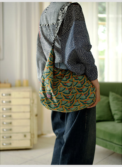 Original Spring Summer New Print Large Capacity Retro Shoulder Bag Fashion Crossbody Lightweight Tote Bag