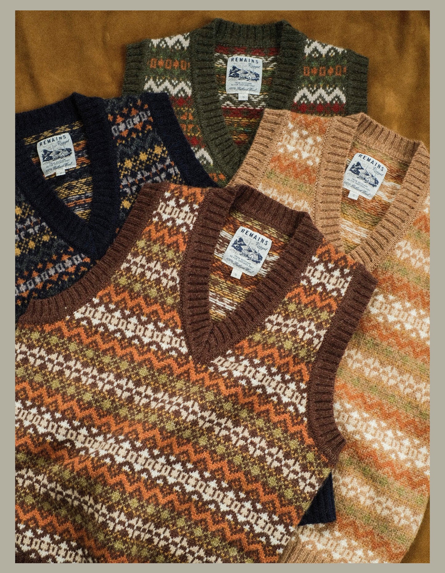 British-Retro Fair Isle Wool Vest – Idle Style Jacquard (Unisex)