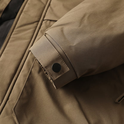 Men's Plus Size Cold-Resistant Hooded Cotton Jacket - Winter Thickened Windproof Warm Export Overstock Workwear Coat