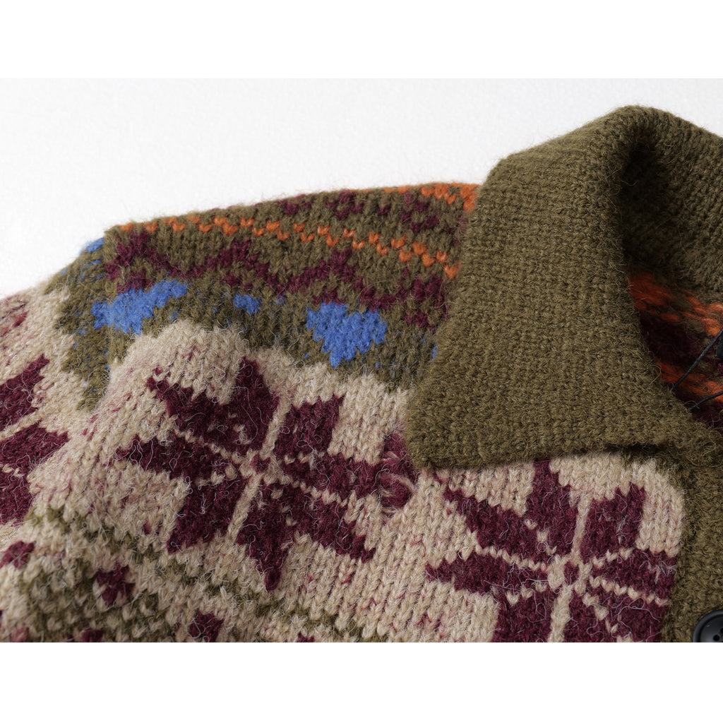 Fairland Henley-Collar Wool Blend Pullover – Heavy Vintage Knit (Unisex)