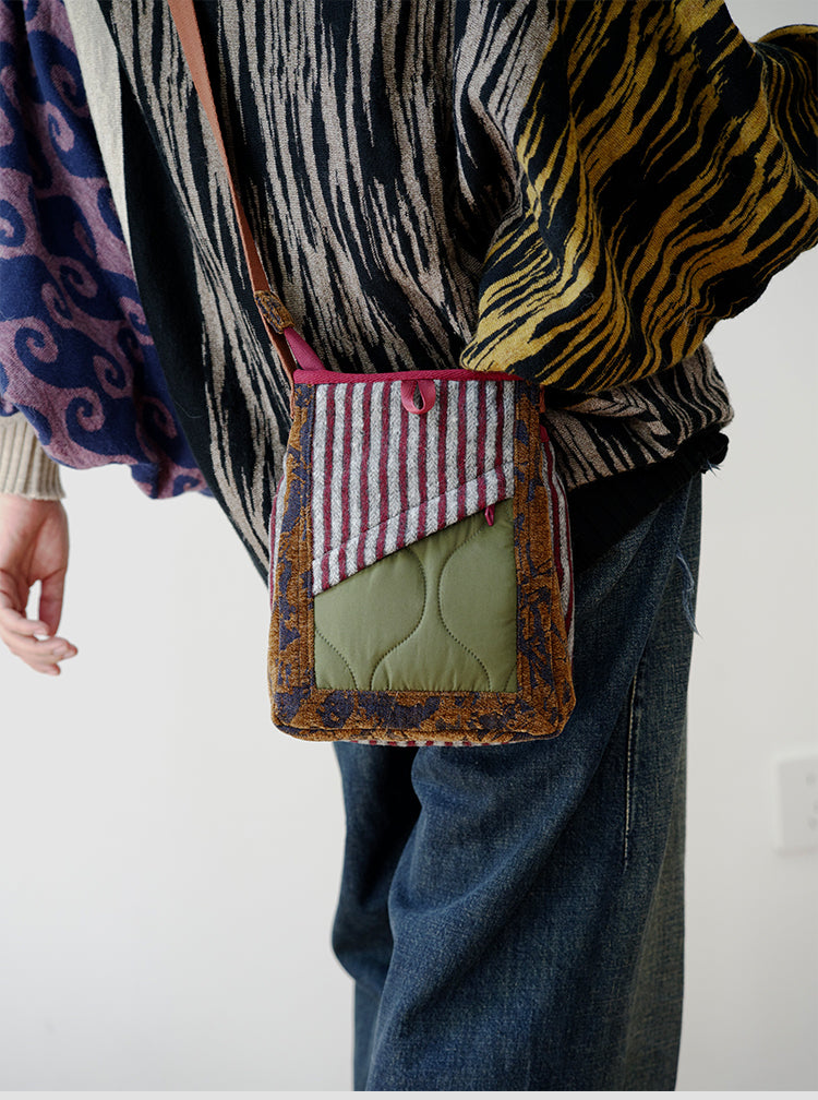 Original 2024 Autumn Winter New Wool Lightweight Crossbody Phone Bag Retro Niche Mini Bag