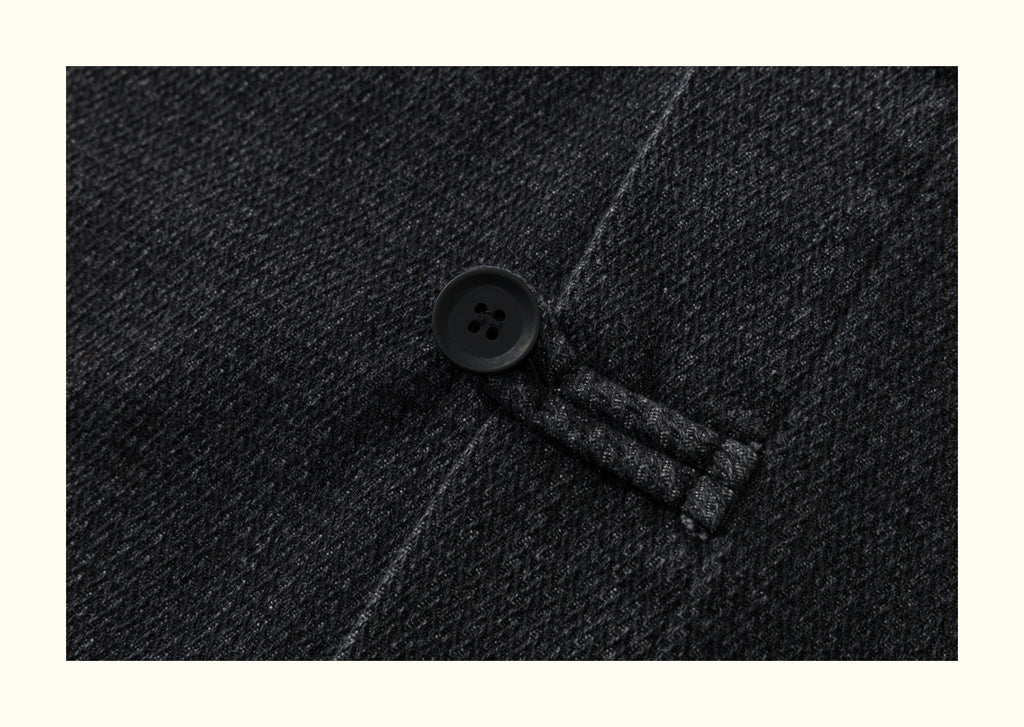 Ethnic-Style Buckle Denim Jacket – Vintage Washed Casual Outerwear with Chinese Folk Detail