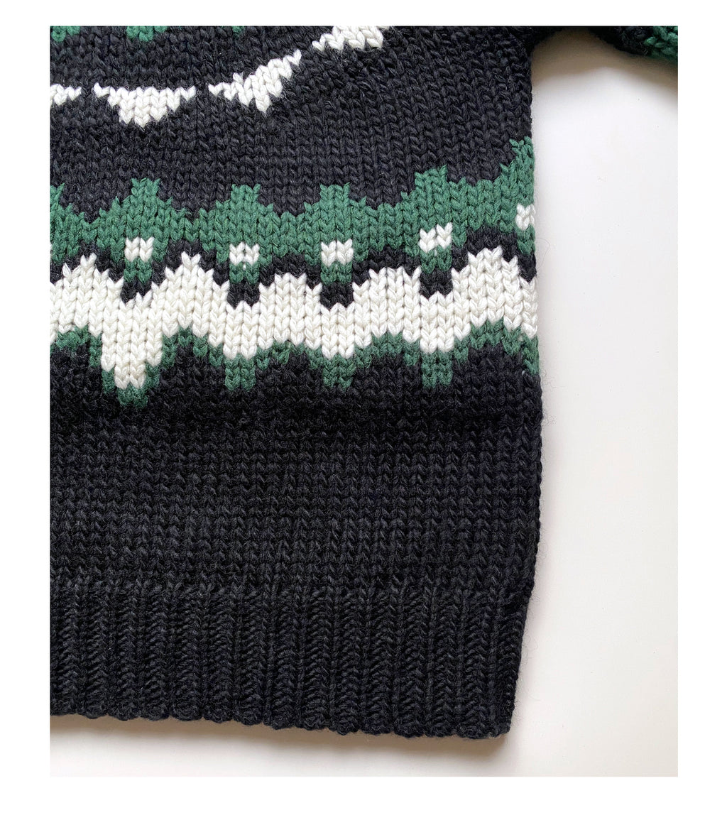 Pure Wool Heavy-Knits Fair Isle Sweater – Retro “Ferris-Wheel” Crew-Neck (Unisex)