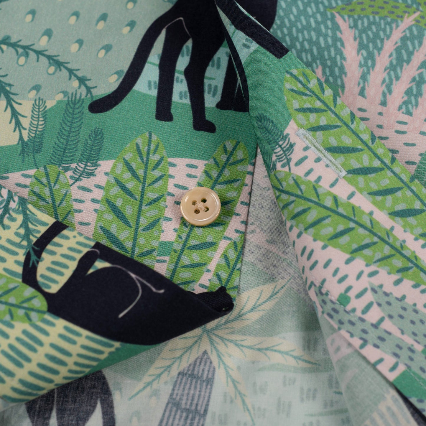 Retro Cuban-Collar Hawaiian Print Short-Sleeve Shirt – 100% Cotton Summer (Unisex)