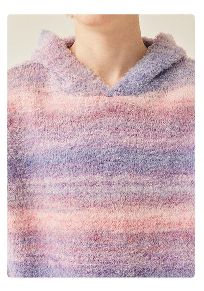 Medria Unisex Retro Colorful Hoodie - Guochao Loose Lazy Style Warm Sweatshirt