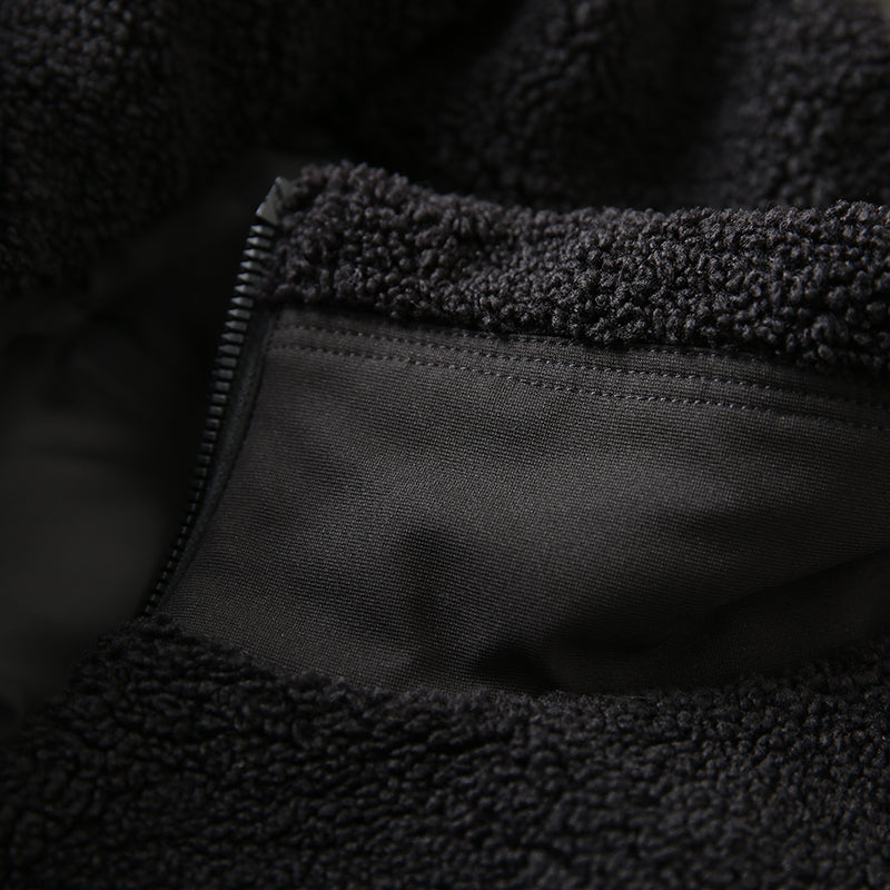 Men's Plus Size Stand Collar Down Jacket - Export Overstock Thickened Lamb Wool Particle Fleece Winter Coat