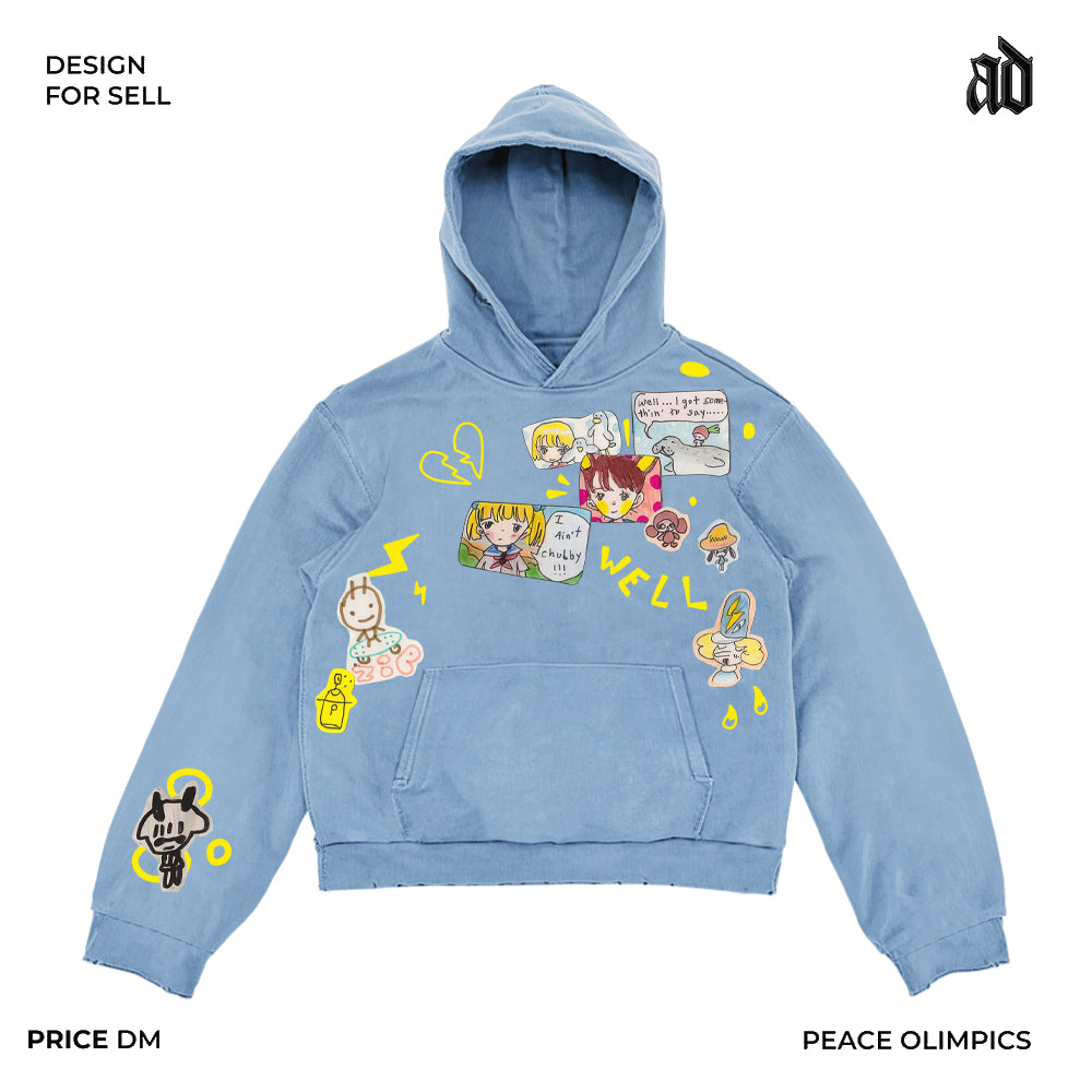 Heavyweight American Subculture Hoodie – Simple Design, Trendy Streetwear (Unisex)