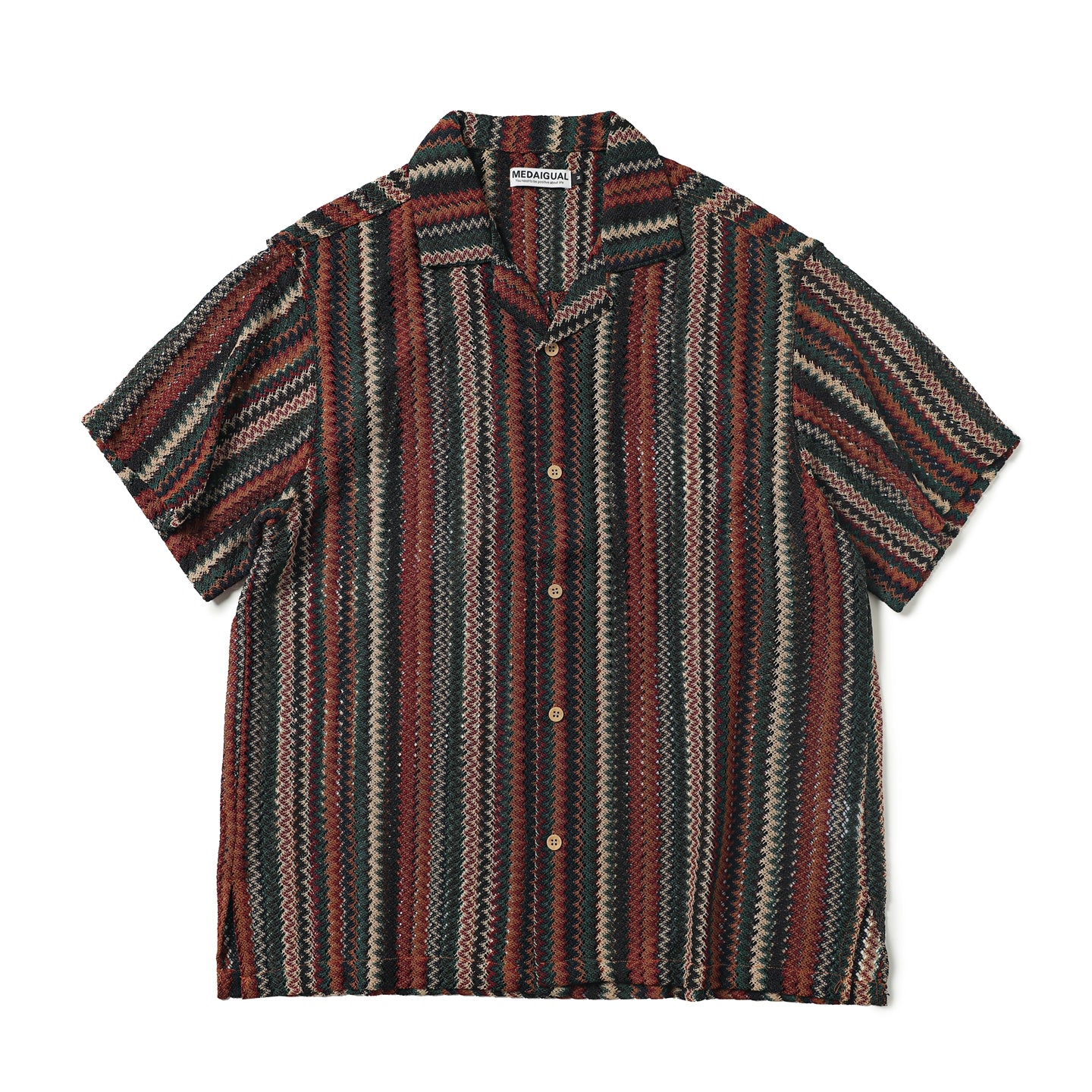 Loose Fit Japanese Style Summer Breathable Hollow Out Casual Shirt