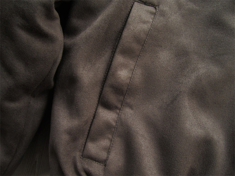 Men's Foreign Trade Original Ultra-Thick Suede Jacket - Skin-Friendly Soft Stretch Warm Cotton Coat