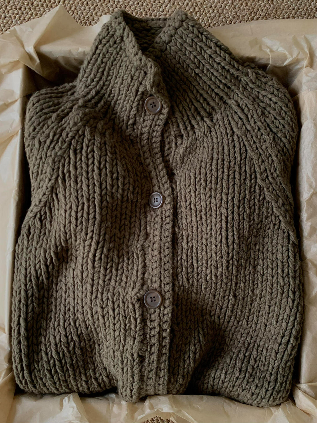 Retro Mustard Green Cable-Knit Half-Turtleneck Cardigan – High-Grade Cozy Luxe for Women