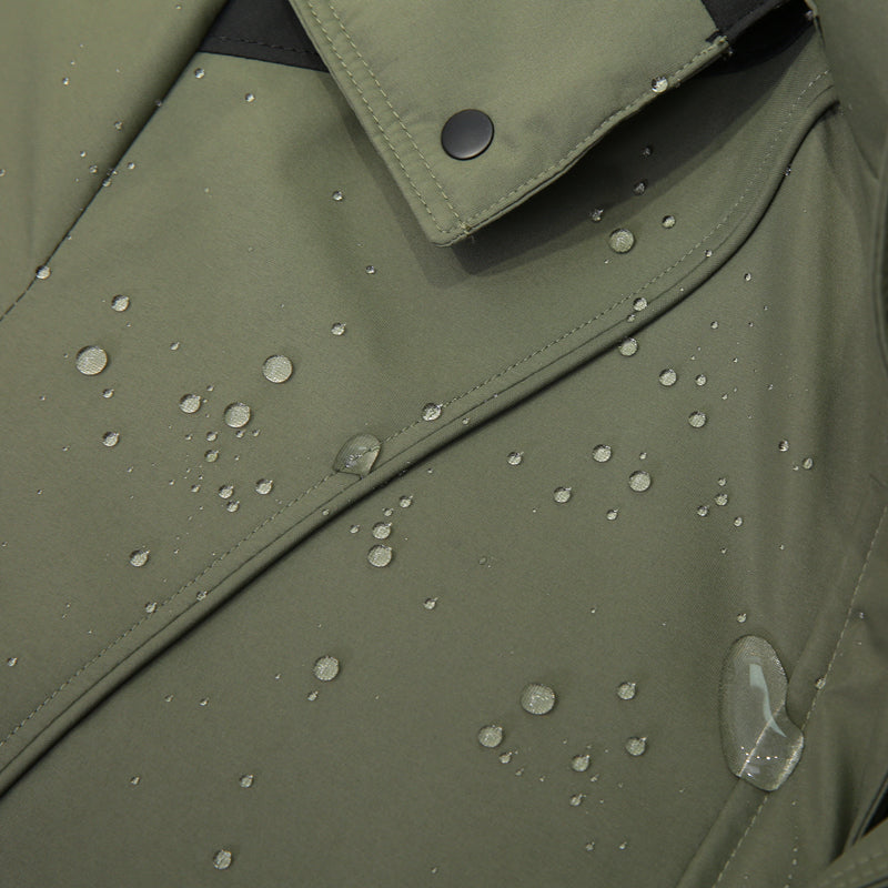 Men's Winter Outdoor 700 Fill Power Down Jacket - Windproof Waterproof Hooded Mid-Length Cold-Resistant Coat