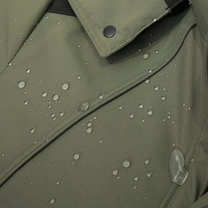 Men's Winter Outdoor 700 Fill Power Down Jacket - Windproof Waterproof Hooded Mid-Length Cold-Resistant Coat