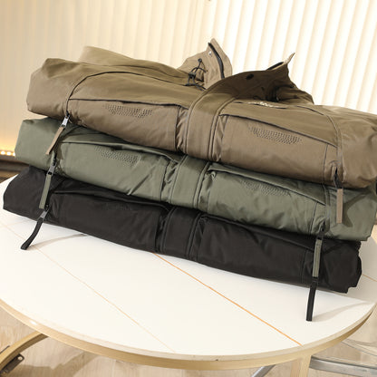 Men's Plus Size Cold-Resistant Hooded Cotton Jacket - Winter Thickened Windproof Warm Export Overstock Workwear Coat