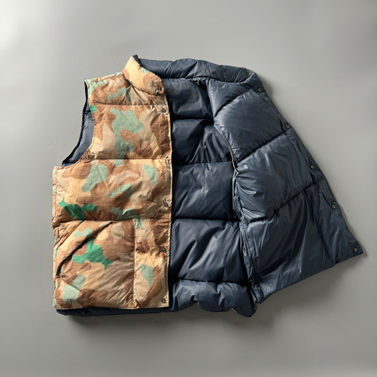 Men's Reversible 90% White Duck Down Camouflage Vest