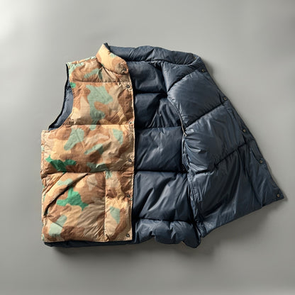 Men's Reversible 90% White Duck Down Camouflage Vest