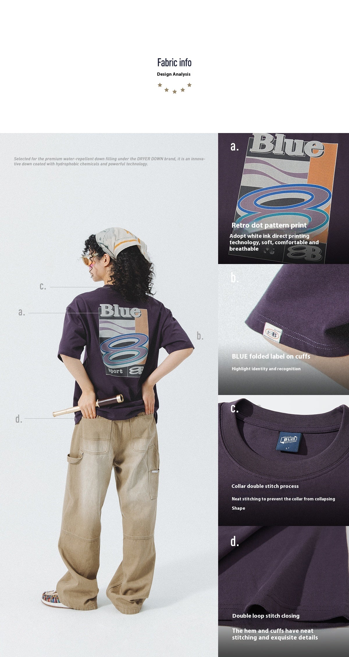 Lanqi Summer New Trend American Retro Heavy Cool T-Shirt Couple Short Sleeve Men