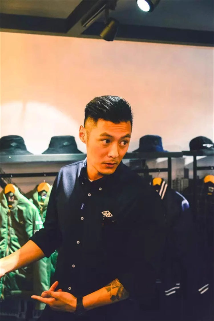 Oxford Cotton Shirt for Men Japanese Style Hong Kong Style Youth Casual Long Sleeve Shirt