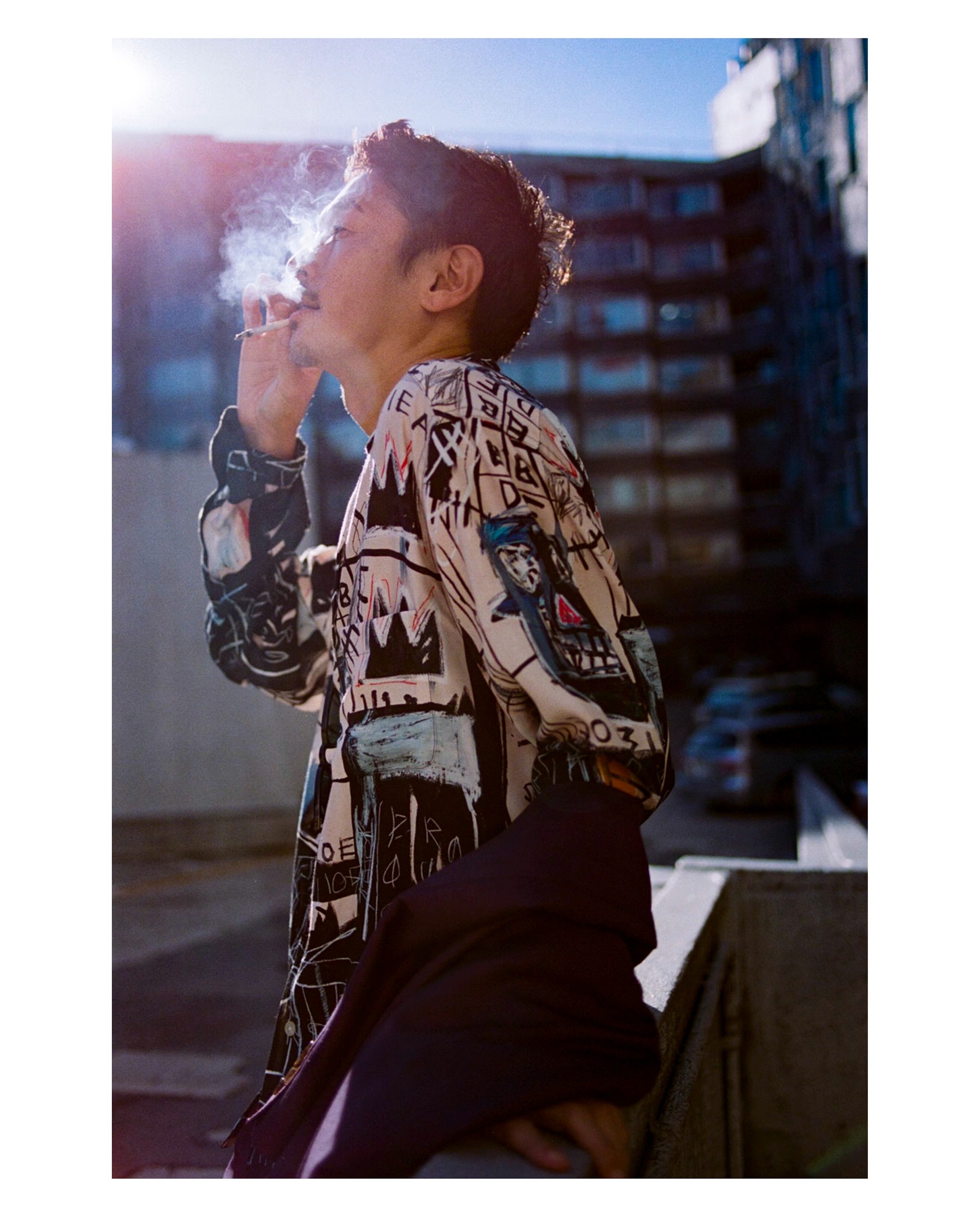 Wacko Maria Basquiat Print Long-Sleeve Shirt – Japanese Retro Graffiti (Unisex)